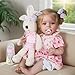 CHAREX Realistic Reborn Baby Doll Girl 20 Inch Lifelike Real Life Handmade Newborn Toddler Soft Cuddly Weighted for Pretend Creative Playtime with Blond Hair Accessories Gift Set for Kids Age 3 - Image 2