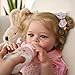 CHAREX Realistic Reborn Baby Doll Girl 20 Inch Lifelike Real Life Handmade Newborn Toddler Soft Cuddly Weighted for Pretend Creative Playtime with Blond Hair Accessories Gift Set for Kids Age 3 - Image 4