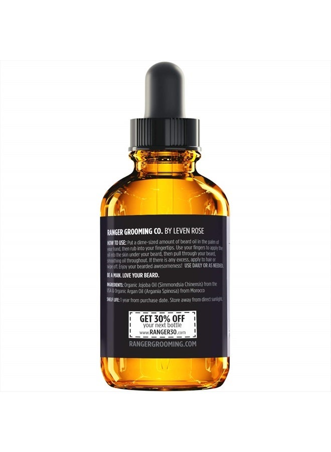 Leven Rose زيت لحية للرجال وملين لحية 100% طبيعي نقي للرجال ذوي اللحى والشارب والبشرة المرطبة 1 أونصة من رينجر جروومينغ كو - Image 4