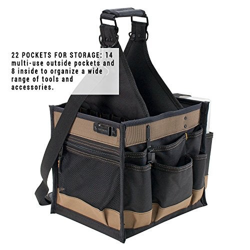 Custom Leathercraft حامل أدوات كهربائية وصيانة كبير من CLC Custom LeatherCraft 1528، أسود - Image 2