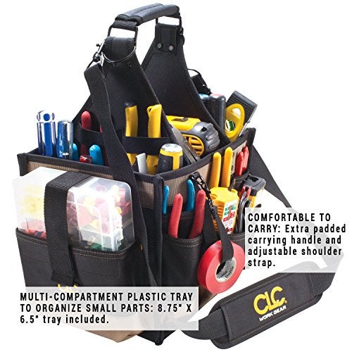 Custom Leathercraft حامل أدوات كهربائية وصيانة كبير من CLC Custom LeatherCraft 1528، أسود - Image 4