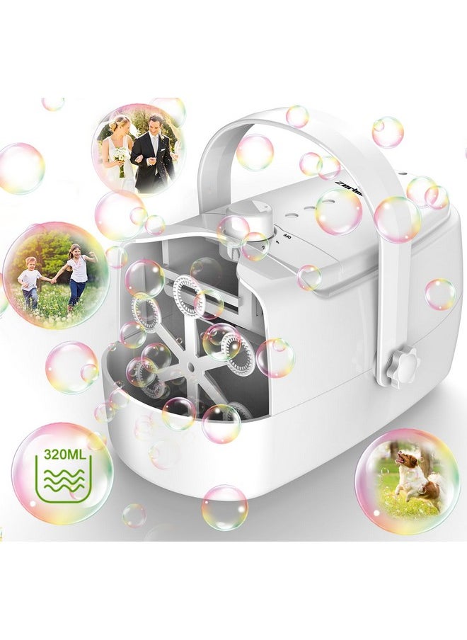 Zerhunt - Bubble Machine Durable Automatic Bubble Blower 18000+ Big Bubbles Per Minute Bubbles For Kids Toddlers Bubble Maker Operated By Plugin Or Batteries Bubble Toys For Indoor Outdoor Birthday Party - Image 1