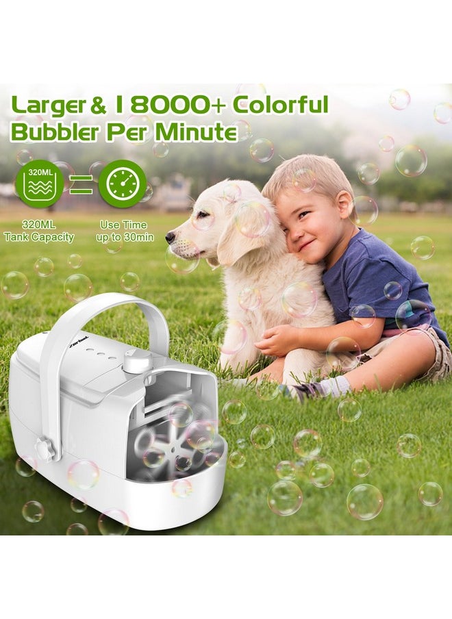 Zerhunt - Bubble Machine Durable Automatic Bubble Blower 18000+ Big Bubbles Per Minute Bubbles For Kids Toddlers Bubble Maker Operated By Plugin Or Batteries Bubble Toys For Indoor Outdoor Birthday Party - Image 1