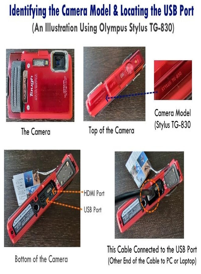 ienza USB C to CB-USB5 CB-USB6 Photo Transfer Charge Cable for Select Olympus Stylus Tough SH TG DSLR Cameras Compatible with PC, iPhone 15, Android, MacBook with USB-C (See Product Details Before Buying) - Image 5
