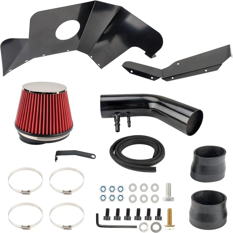 ZonCar Cold Air Intake System High Flow Inlet for Mustang 3.7L V6 2015-2017 Red - Image 4