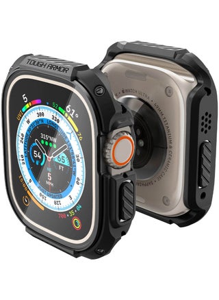 Tough Armor Apple Watch Ultra (49mm) Case Cover with Built-in Tempered Glass Screen Protector - Black - pzsku/Z33D8967C691075654E69Z/45/_/1673883507/edc31d38-69f8-4e92-aa49-4f31b16cd544