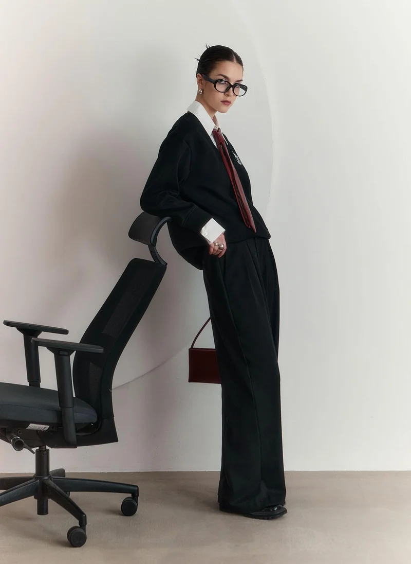 Lichi Palazzo trousers with pleats and matching ties