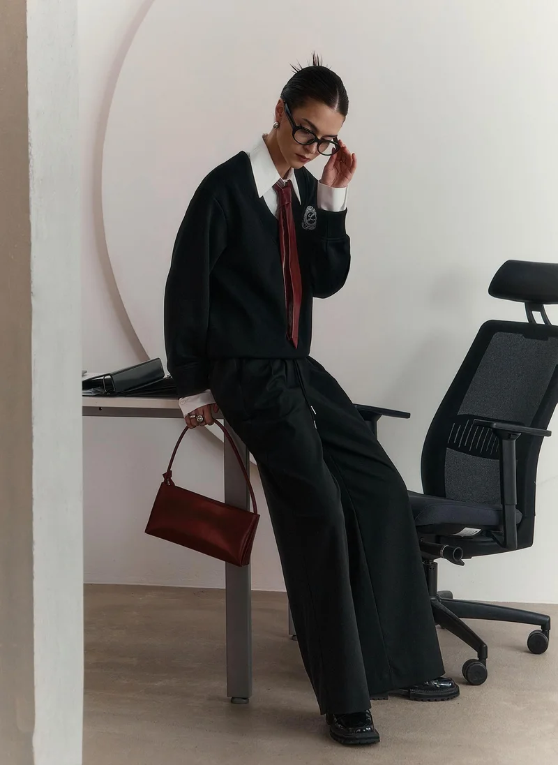 Lichi Palazzo trousers with pleats and matching ties