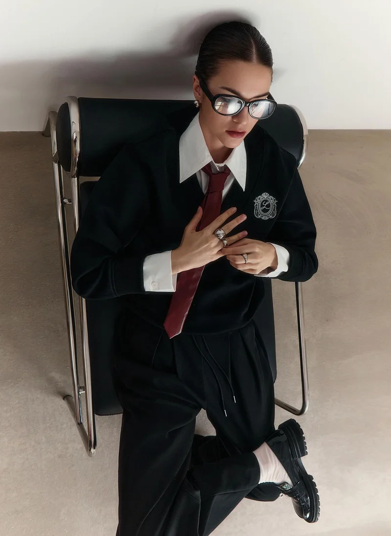 Lichi Palazzo trousers with pleats and matching ties