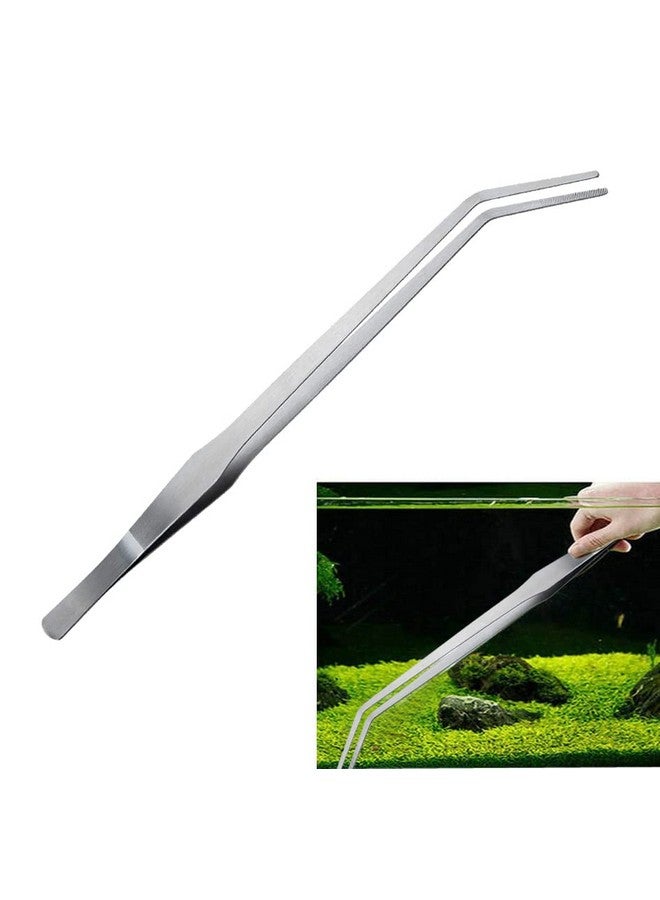 Western Era Aquarium 27Cm Curved Tweezer,Fish Tank Landscaping Pruning, Plant Trimming Tools, High Hardness, Toughness, Durable, Non-Deform & Fracture, Special Design, Stable, Easy To Hold, Clean - Image 1
