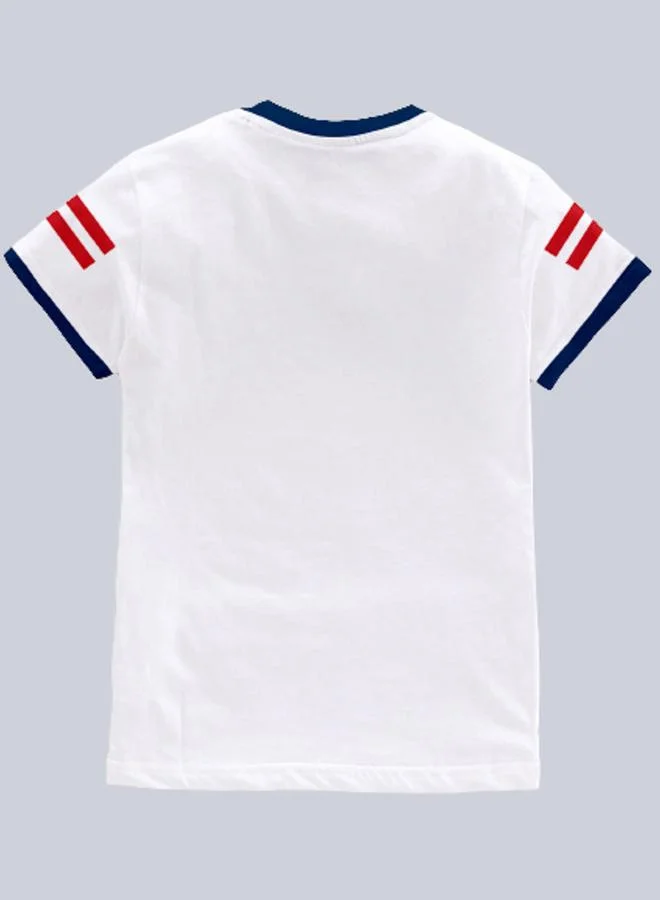 كوديز تيشيرت أطفال قطني بطبعة بيسبول بيضاء