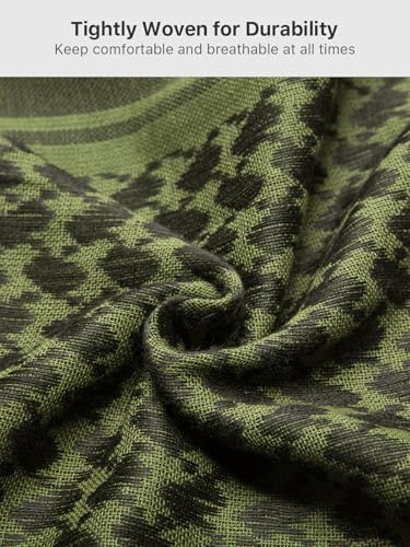 Free Soldier شال فري سولجر عسكري شماغ تكتيكي صحراوي كوفية رأس ورقبة للرجال والنساء (أخضر عسكري) - Image 2