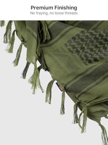 Free Soldier شال فري سولجر عسكري شماغ تكتيكي صحراوي كوفية رأس ورقبة للرجال والنساء (أخضر عسكري) - Image 3