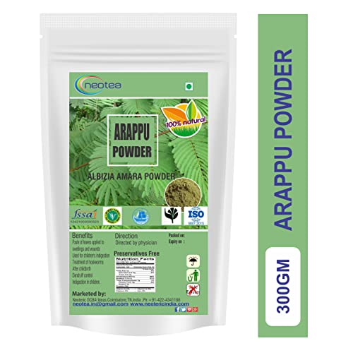 Neotea Natural Arappu Powder | Albizia Amara | Traditional Herbal Hair Wash & Conditioner | 100% Organic Pure Arappu Powder for Hair Care | Usilam Green Shampoo Powder | Natural & Chemical-Free 300 GM - Image 2
