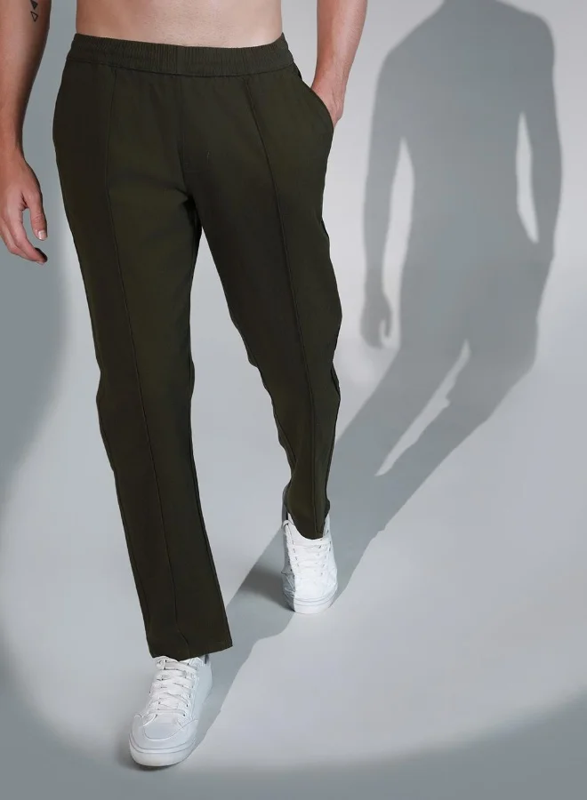 Hubberholme Dark Olive Pants For Men