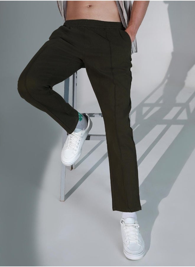 Hubberholme Dark Olive Pants For Men  - Image 4