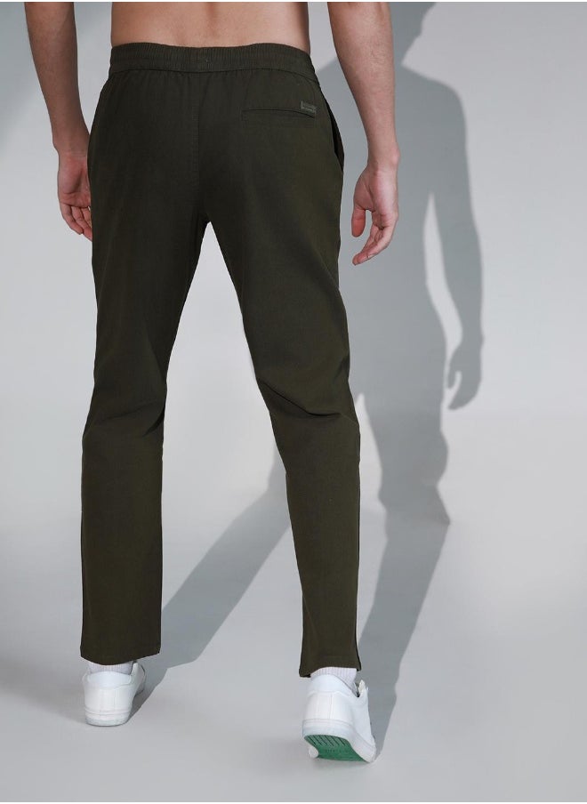 Hubberholme Dark Olive Pants For Men  - Image 3