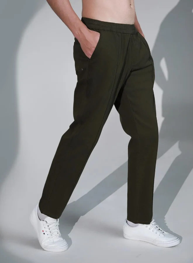 Hubberholme Dark Olive Pants For Men