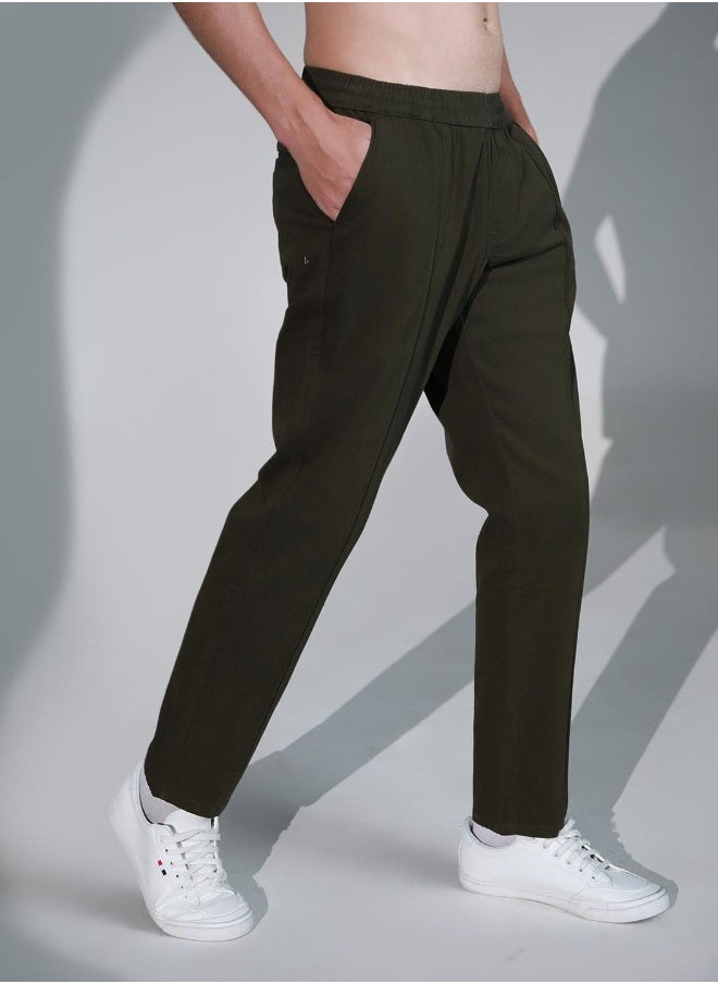 Dark Olive Pants For Men
