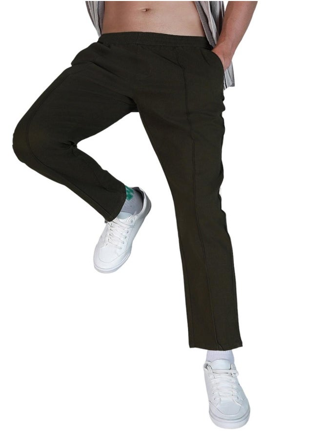 Hubberholme Dark Olive Pants For Men  - Image 1