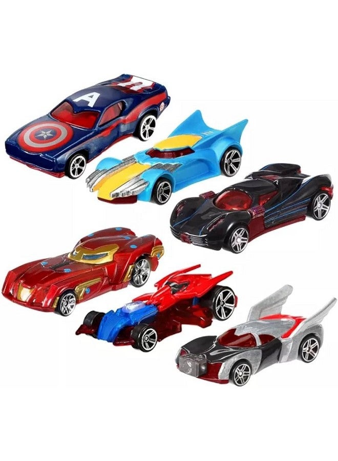 PLUSPOINT Diecast Metal Super Hero Toy Car Set Toy Vehicles Cars Set Alloy Push N Go Vehicles, Mini Racing Cars for Toddlers, Girls and Boys Kids Play Set - Image 1