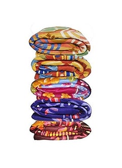 Krystle Krystle Woolen Printed Single Bed Fleece Blanket Multicolour Set of 5 