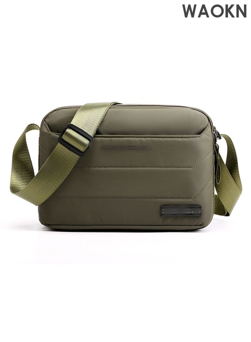 WAOKN Messenger Bag Small Crossbody Bags , Shoulder Bag for Men or Women  , Sling Bag Travel Bag for Work Business Satchel Bags Purse , waterproof and wear-resistant , lightweight and portable , unisex , (green) . - Image 1