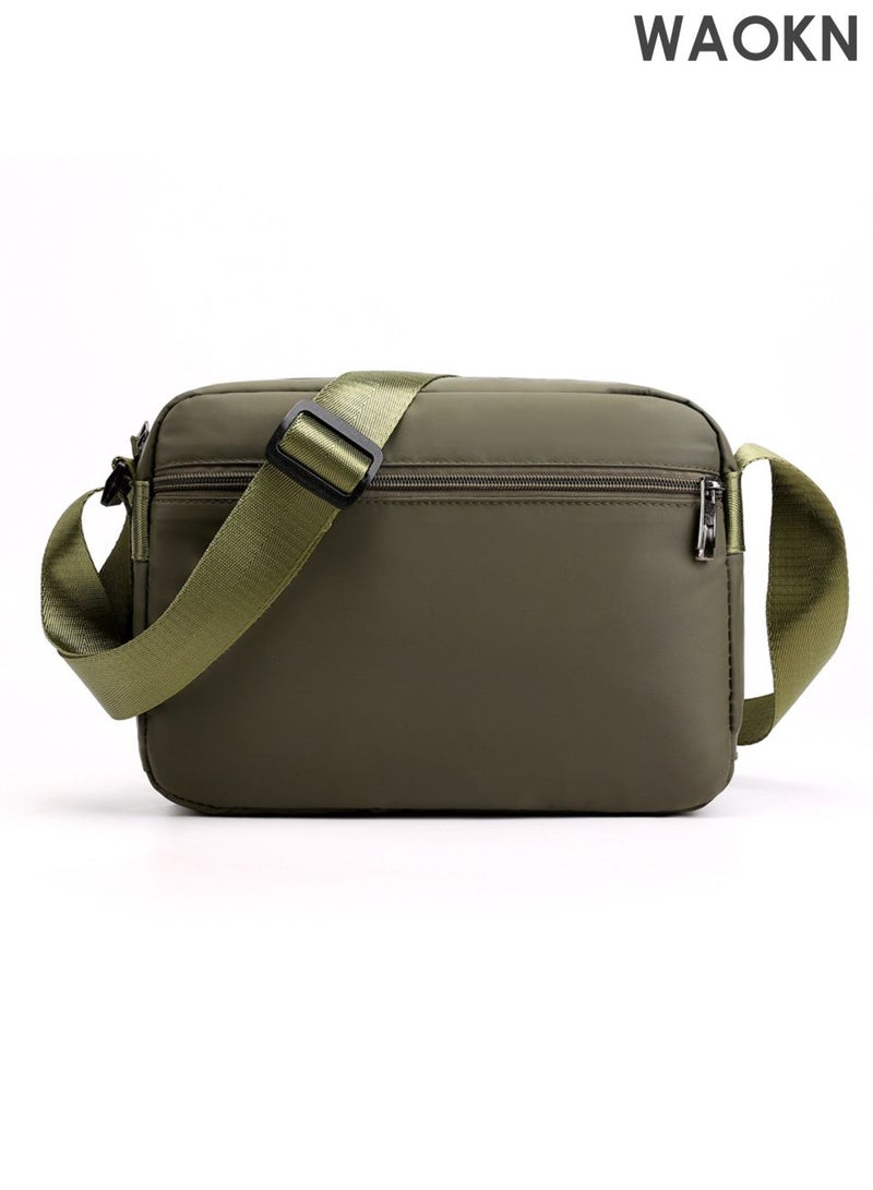 WAOKN Messenger Bag Small Crossbody Bags , Shoulder Bag for Men or Women  , Sling Bag Travel Bag for Work Business Satchel Bags Purse , waterproof and wear-resistant , lightweight and portable , unisex , (green) . - Image 5