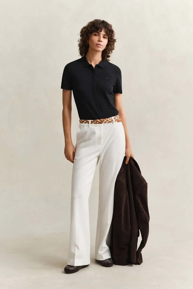 غانت Slim Shield Short sleeve Pique Polo
