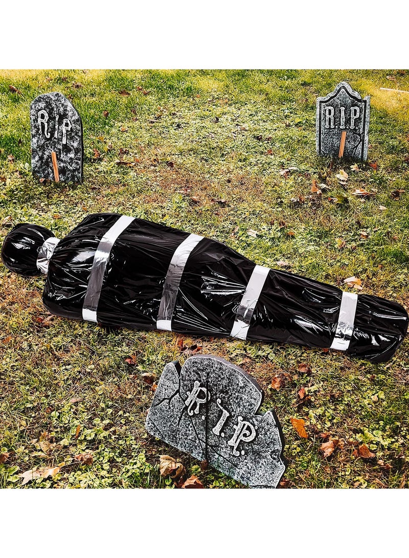 AUTOYSUR Scary Fake Corpse Decorations Dead Victim Props - Scary Fake Corpse in Bag Outdoor Prop Creepy Haunted House Decor - Image 1