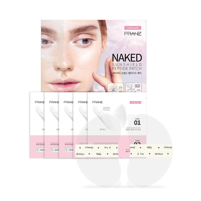 FRANZ  UV Patch UPF 50 Sun Protection for Daily Outdoor Activities  Breathable Lightweight Comfortable  Peptide for Radiance Wrinkles AntiAging  5 pairs