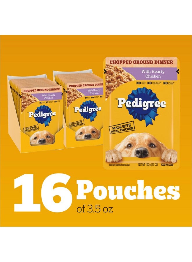بيديجري طعام الكلاب الرطب الناعم المفروم من بيدجري مع الدجاج الدسم، عبوة من 16 كيسًا، 3.5 أونصة - Image 3