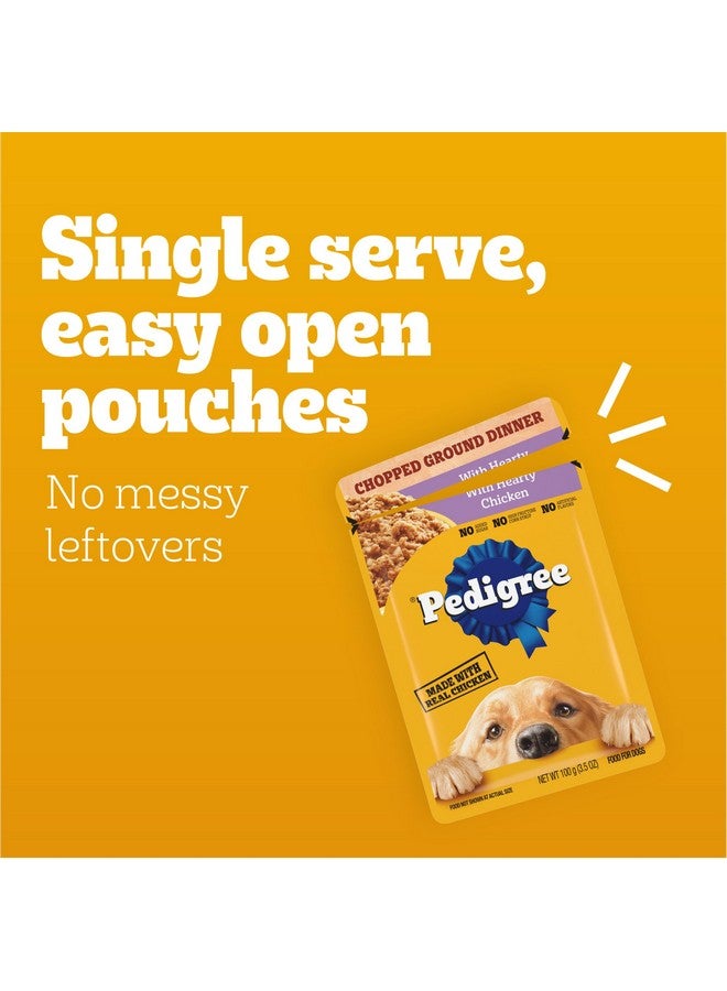 بيديجري طعام الكلاب الرطب الناعم المفروم من بيدجري مع الدجاج الدسم، عبوة من 16 كيسًا، 3.5 أونصة - Image 5