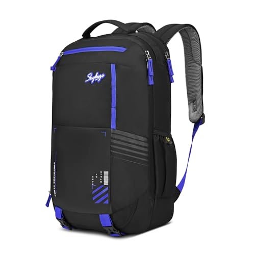 SKYBAGS Porto Weekender Backpack | 40 Litre | Durable Fabric| Upto 17 inch Laptop Portection| 02 Compartment | Shoe Pocket |Multiple pocket | Office Casual & Outdoor Unisex| Black - Image 2