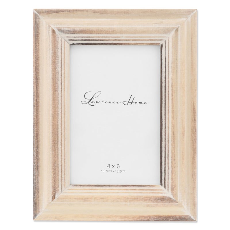 Lawrence Frames 4x6 White Wash Maple Picture Frame Natual