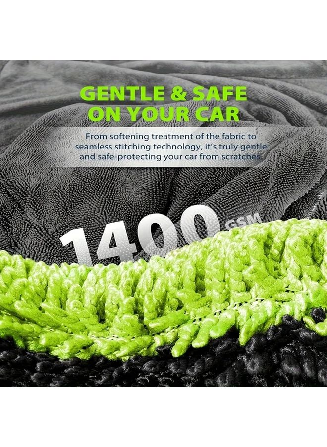 1400GSM Heavy Duty Extra Large Microfiber Drying Towel 48x24 Inch For SUV Truck Car Wash - Image 3