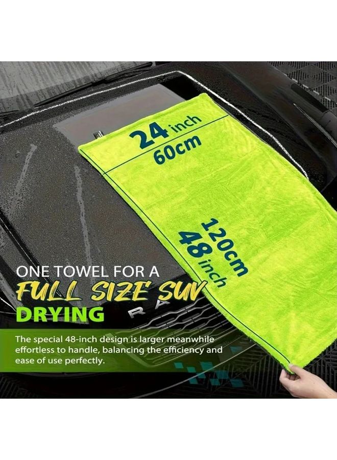 1400GSM Heavy Duty Extra Large Microfiber Drying Towel 48x24 Inch For SUV Truck Car Wash - Image 4