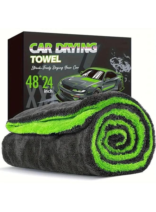 1400GSM Heavy Duty Extra Large Microfiber Drying Towel 48x24 Inch For SUV Truck Car Wash - Image 2