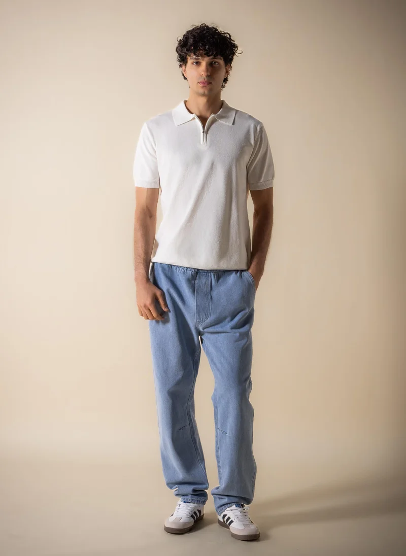 شايبس KNITTED POLO SHIRT WITH ZIP