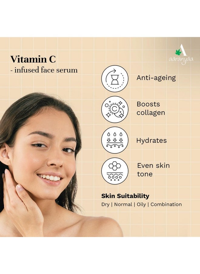 Aaranyaa Aaranyaa Vedic Face Serum (30ml) Skin Natural Vitamin C,Hyaluronic Acid & Retinol Face Serum For Daily Glow | Reduce Dark Spot | For Uneven & Dull Skin | All Skin Type - Paraben Free  - Image 5