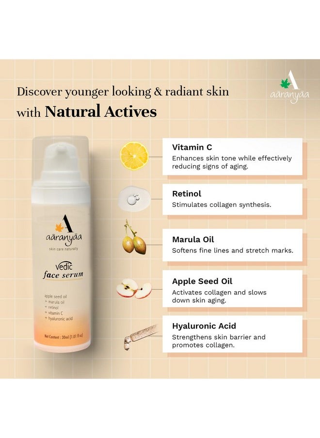 Aaranyaa Aaranyaa Vedic Face Serum (30ml) Skin Natural Vitamin C,Hyaluronic Acid & Retinol Face Serum For Daily Glow | Reduce Dark Spot | For Uneven & Dull Skin | All Skin Type - Paraben Free  - Image 3