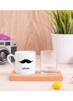 Hediye Dükkanı Gift Shop Personalized Mr Mrs Designed Double Porcelain Turkish Coffee Cup  - Image 1