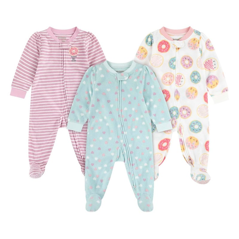 HUGGIES 3-Pack Footed Fleece Coverall - Image 1
