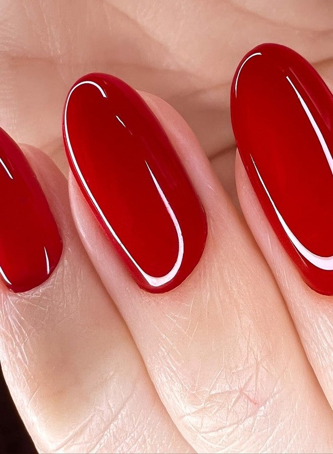 LECHAT Gel Polish - Julia, Color and Top in One Coat, Shiny Long-Wear, Deep Red Gel Polish - Image 3