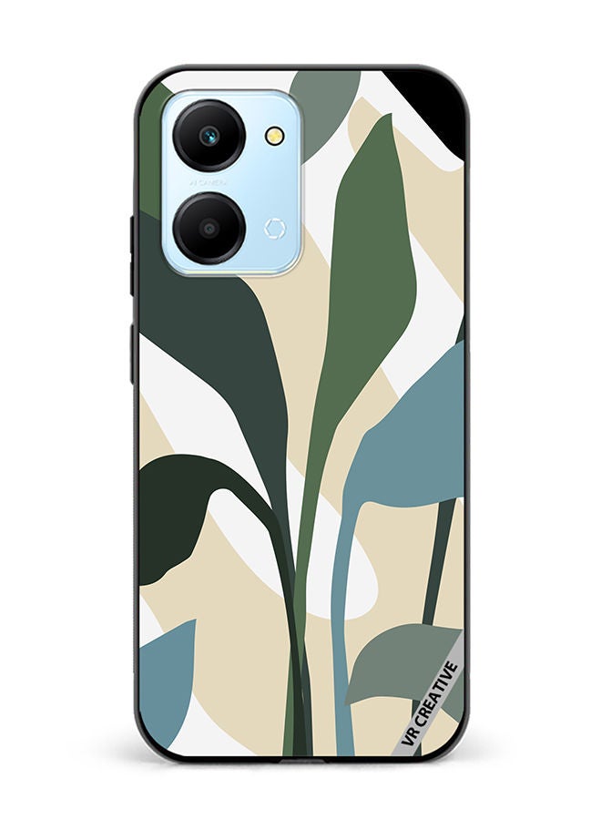 VR CREATIVE Protective Case Cover For Honor Play7T Leaf Tropical Design Multicolour - Image 1