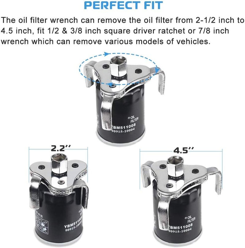 GOHAWKTEQ Universal Adjustable Oil Filter Wrench - Image 5