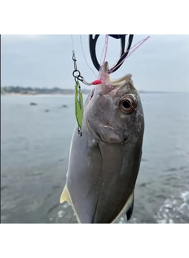 Pink 60g Asymmetrical Night Glow UV Deep Sea Fishing Lure Lead Bait For Long Casting - Image 5