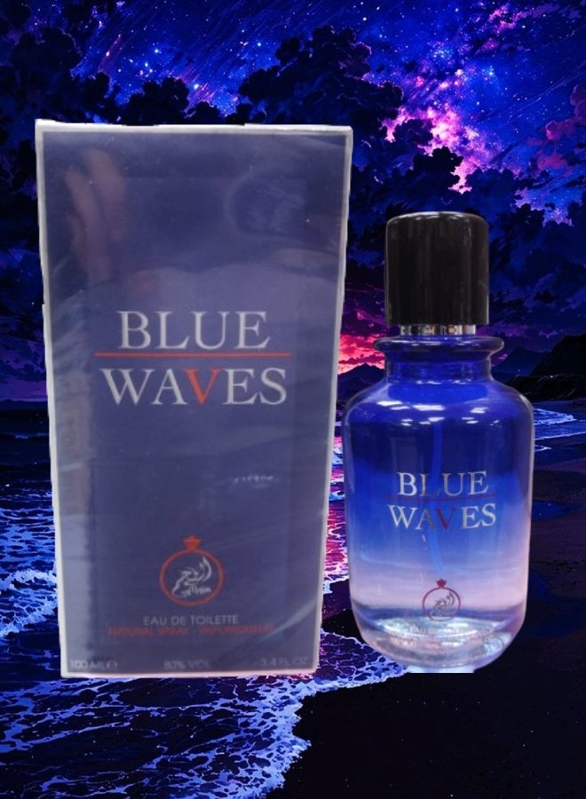 Blue 11 Pieces Blue Waves Perfume 100ML - Image 2