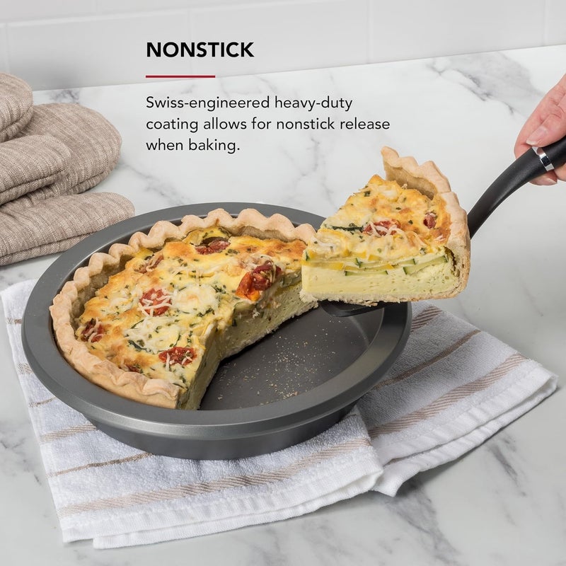 KitchenAid Nonstick Swiss Engineered Aluminized Steel Round Cake Pan, Dishwasher Safe, 9 Inch, Contour Silver - Image 3