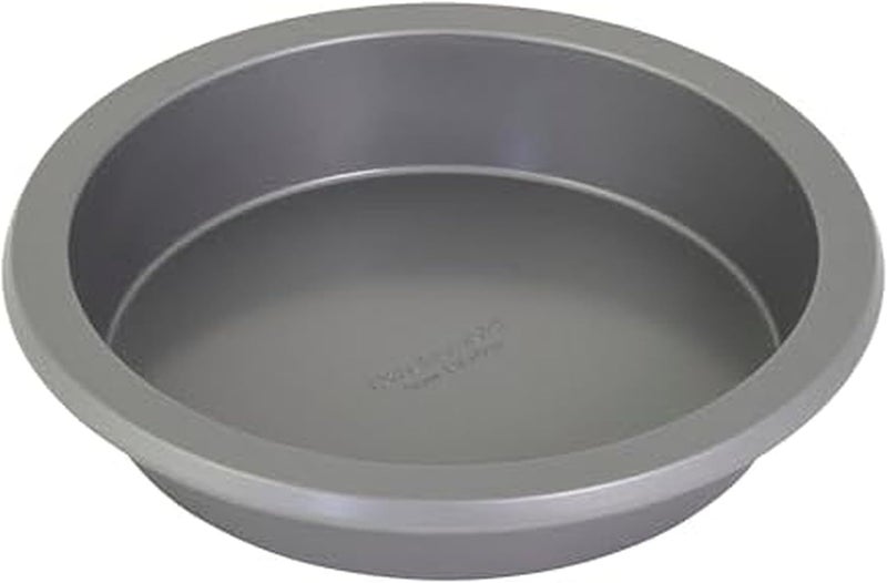 KitchenAid Nonstick Swiss Engineered Aluminized Steel Round Cake Pan, Dishwasher Safe, 9 Inch, Contour Silver - Image 1